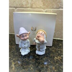 Disney Lenox Classics Sneezy and Dopey Salt/Pepper Shakers - New